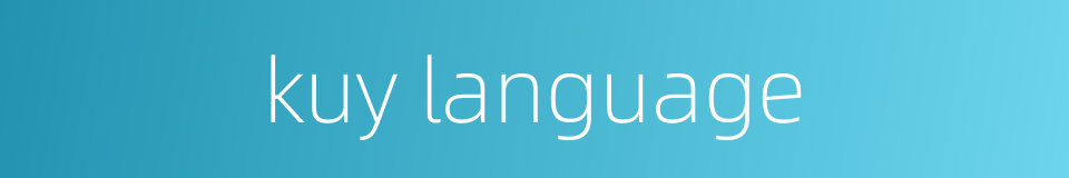 kuy language的同义词