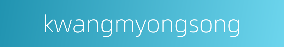 kwangmyongsong的同义词