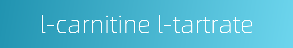 l-carnitine l-tartrate的同义词