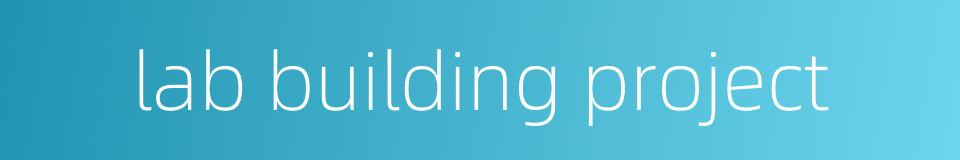 lab building project的同义词