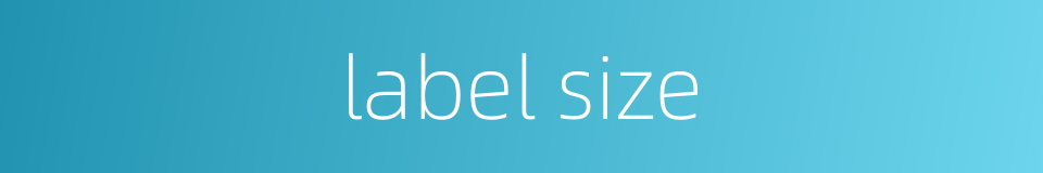 label size的同义词