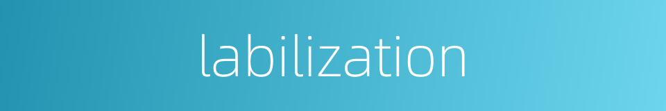 labilization的同义词