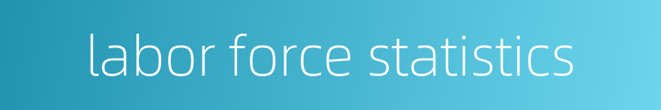 labor force statistics的同义词