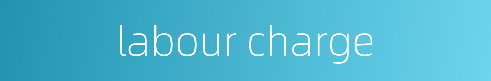 labour charge的同义词