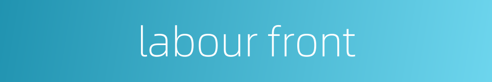 labour front的同义词