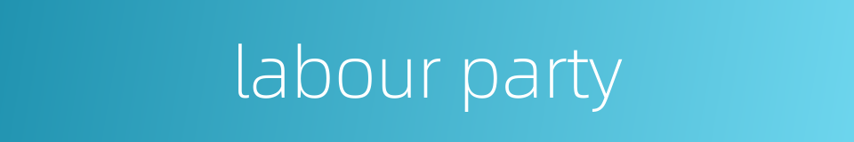 labour party的同义词