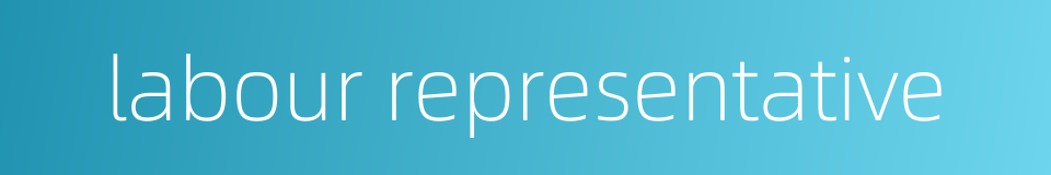 labour representative的同义词