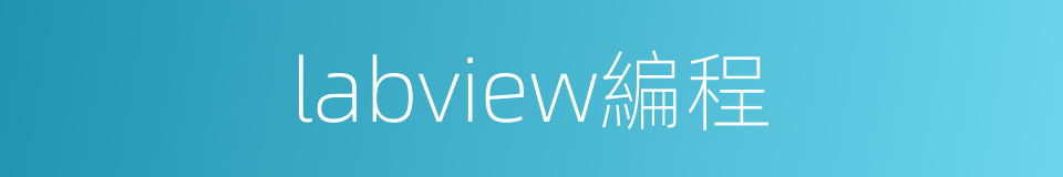 labview編程的同義詞