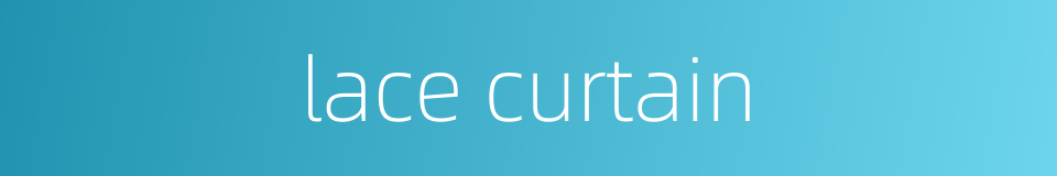 lace curtain的同义词