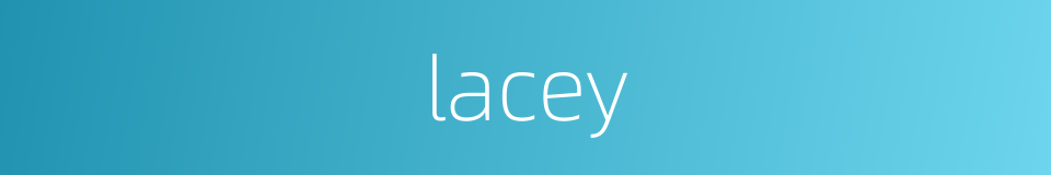 lacey的同义词