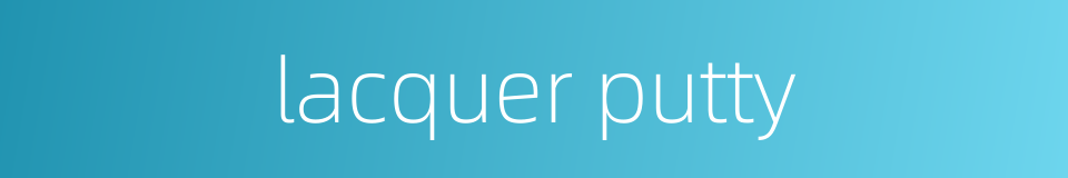 lacquer putty的同义词