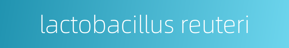 lactobacillus reuteri的同义词