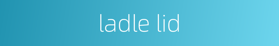 ladle lid的同义词