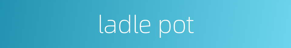 ladle pot的同义词