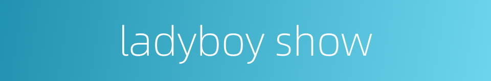 ladyboy show的同义词