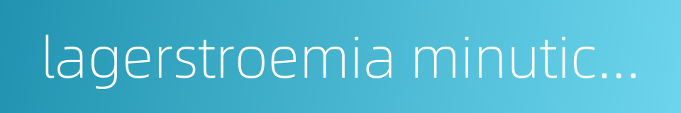lagerstroemia minuticarpa的同义词