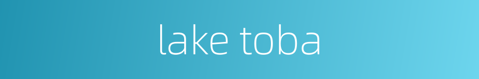 lake toba的同义词