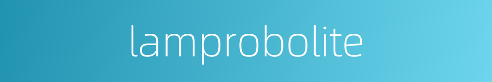 lamprobolite的同义词