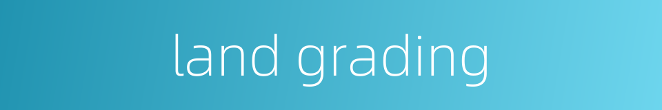 land grading的同义词