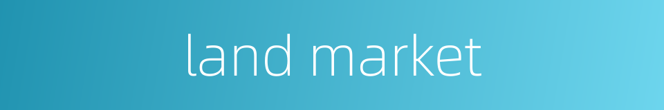 land market的同义词