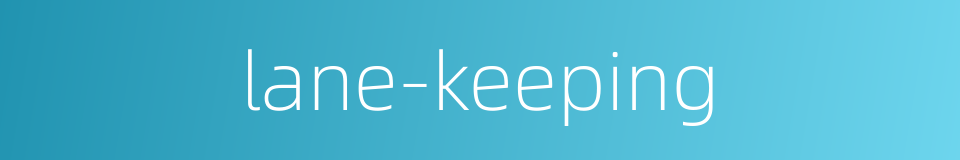 lane-keeping的同义词