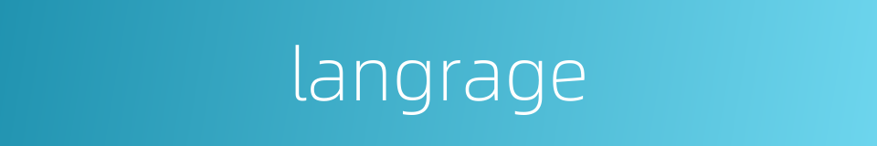 langrage的同义词