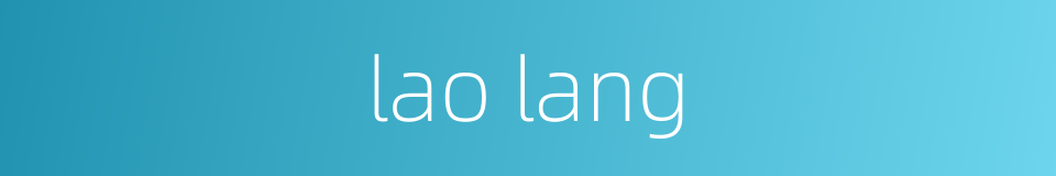 lao lang的同义词
