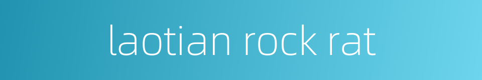 laotian rock rat的同义词
