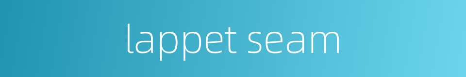 lappet seam的同义词