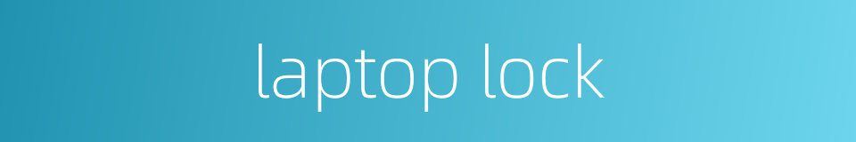 laptop lock的同义词