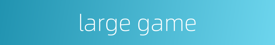 large game的同义词