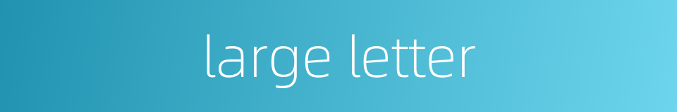 large letter的同义词