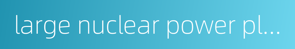 large nuclear power plant的同义词