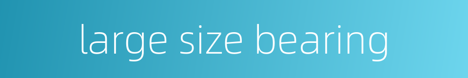 large size bearing的同义词