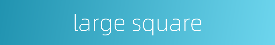 large square的同义词