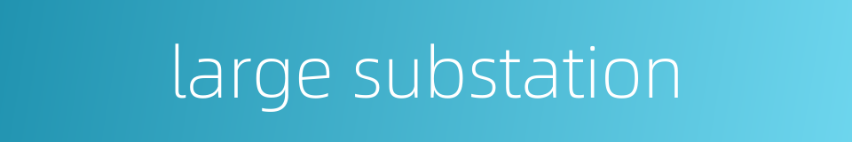 large substation的同义词