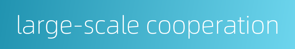 large-scale cooperation的同义词