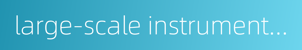 large-scale instrument and equipment的同义词