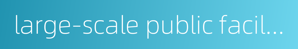 large-scale public facilities的同义词