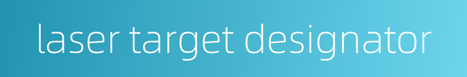 laser target designator的同义词