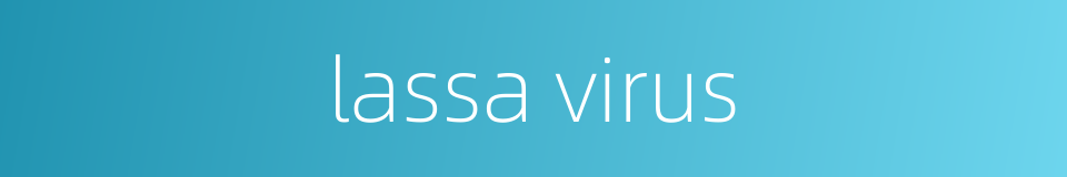 lassa virus的同义词