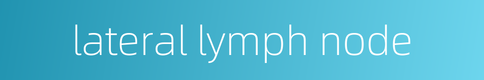 lateral lymph node的同义词
