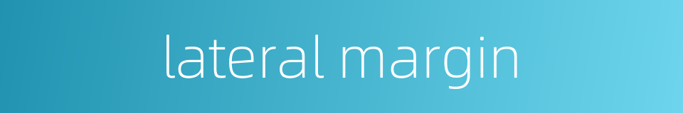 lateral margin的同义词