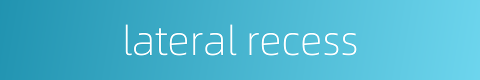 lateral recess的同义词
