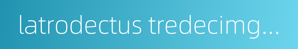 latrodectus tredecimguttatus的同义词