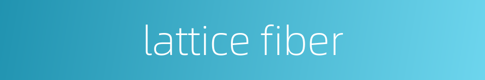 lattice fiber的同义词