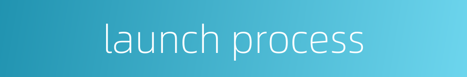 launch process的同义词