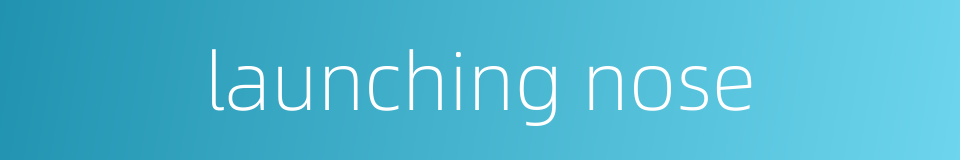 launching nose的同义词