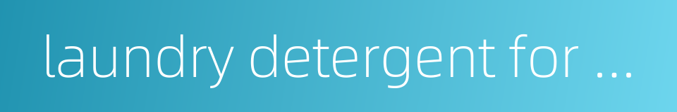 laundry detergent for machine washing的同义词