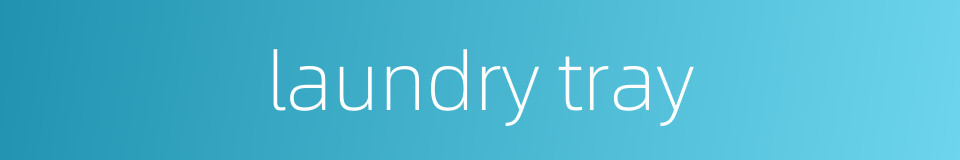 laundry tray的同义词